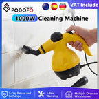 Podofo 1000W Dampfreiniger Handgerät Hochtemperatur-Reinigungsmaschine Autoreinigungsgeräte zur Reinigung von Küchenhauben zu Hause
