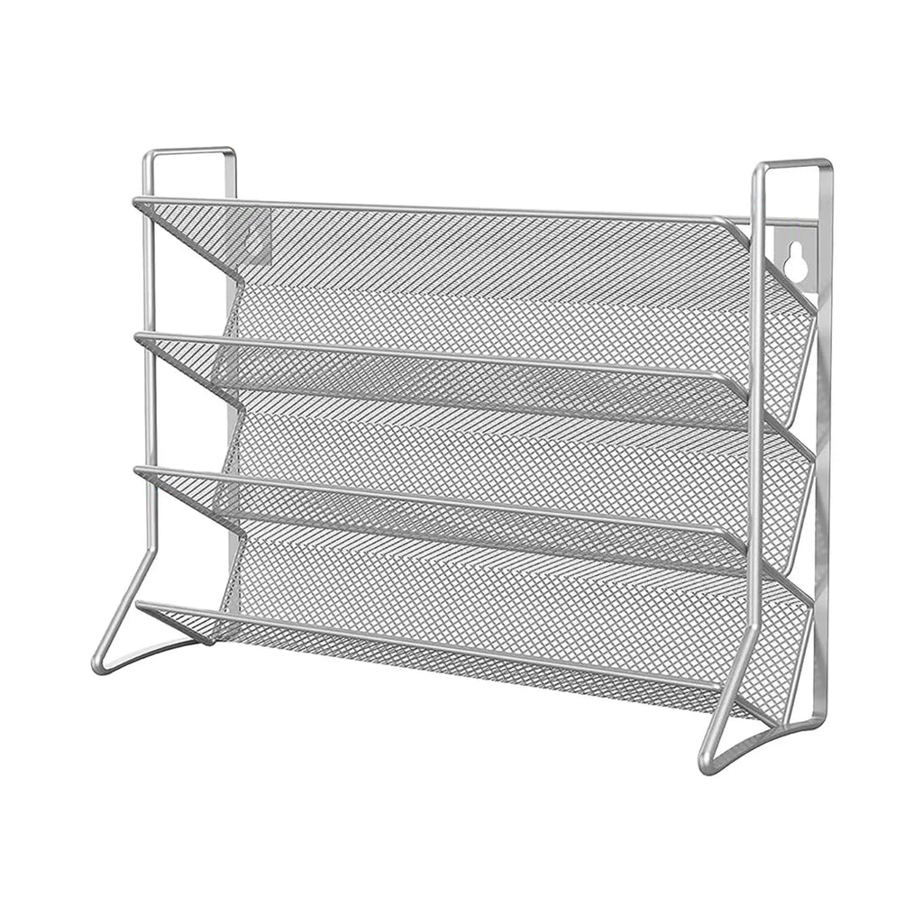 Scaffale multiuso per spezie a 4 livelli, robusto supporto per condimenti da appoggio, montato a parete, scaffale in filo salvaspazio
