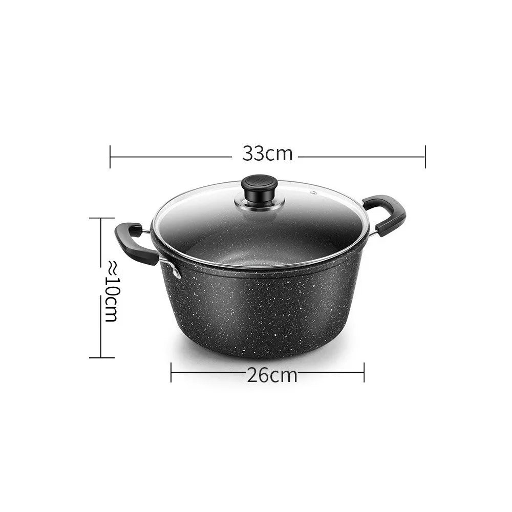 Maifan Stein Universeller Suppentopf Zwei Ohren Antihaft-Küche Kochen Zuhause mit Deckel Kochgeschirr Gas-Induktionsherd