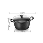Maifan Stein Universeller Suppentopf Zwei Ohren Antihaft-Küche Kochen Zuhause mit Deckel Kochgeschirr Gas-Induktionsherd