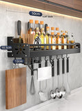 Scaffale per organizer da cucina Scaffale per spezie a parete Portacoltelli da cucina Condimento a parete Bacchette Cucchiaio Pala per riporre Sheif