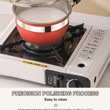 Premium 12-Piece Stainless Steel Nonstick Cookware Set with Glass Lids for Home Kitchen