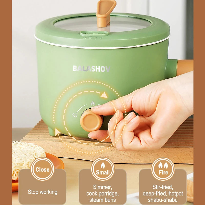 Mini-Multifunktions-Elektroherd Antihaft-Topf Bratpfanne Ramen Dormitory Small Hot Pot Elektroherd 1,7 Liter