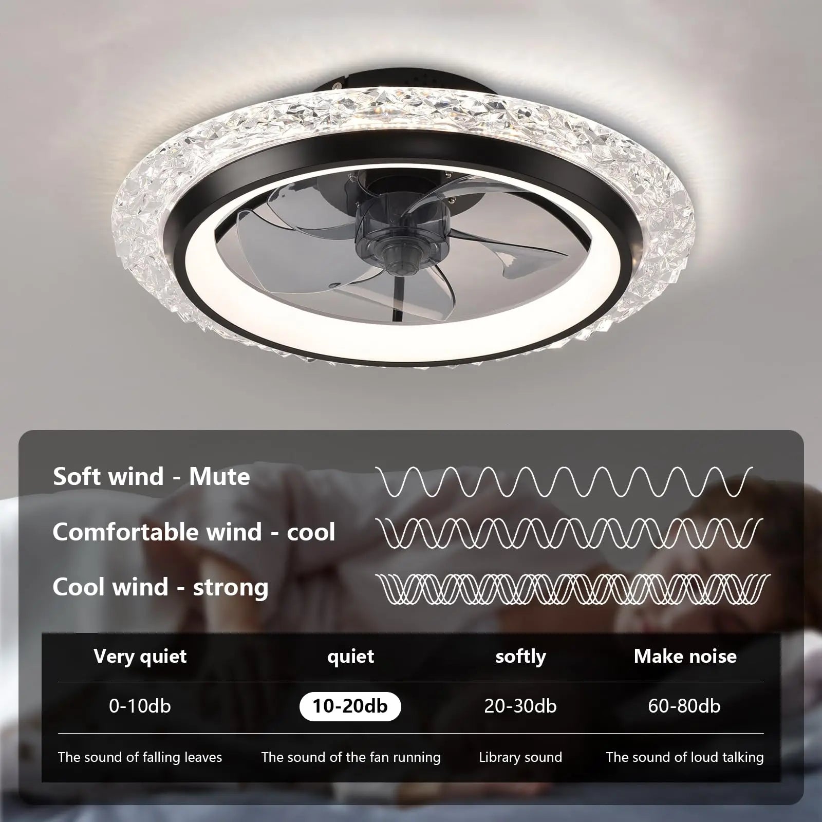Ventilatori da Soffitto con Luce e Telecomando, Illuminazione Smart Moderna Nordica, Lampada da Soffitto di Lusso con Ventilatore a 6 Velocità