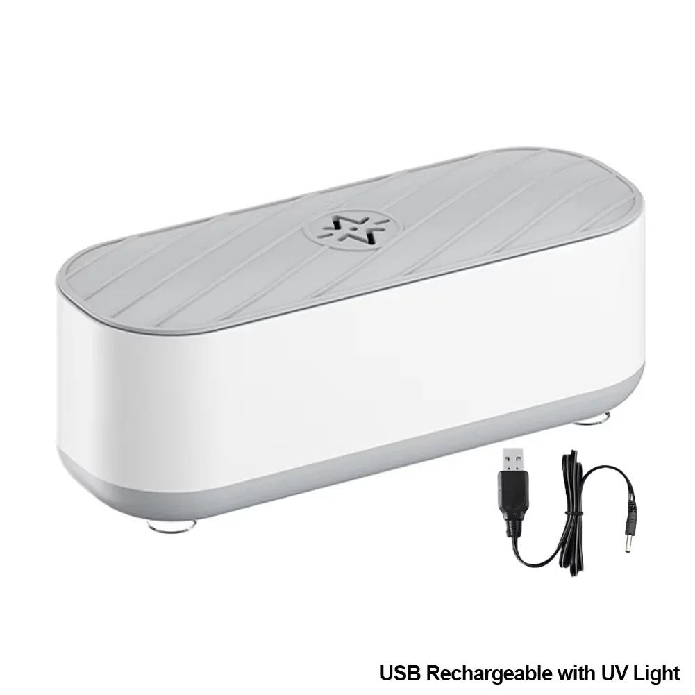 Ultraschallreinigungsmaschine mit USB-aufladbarem oder batteriebetriebenem Modus, Hochfrequenz-Vibrationsreiniger für Schmuck und Brillen