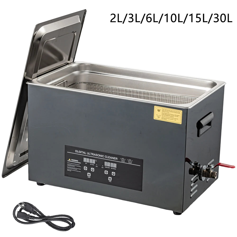 2L/3L/6L/10L/15L/30L Ultraschallreiniger, digitale Heizung, 40kHz Edelstahl Ultraschallreinigungsmaschine, Haushaltsgerät