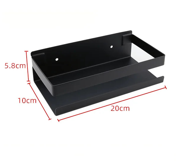 Portaspezie in Acciaio Inox Senza Foratura, Organizzatore da Parete per Cucina e Bagno, Organizzatore per Stoccaggio Domestico