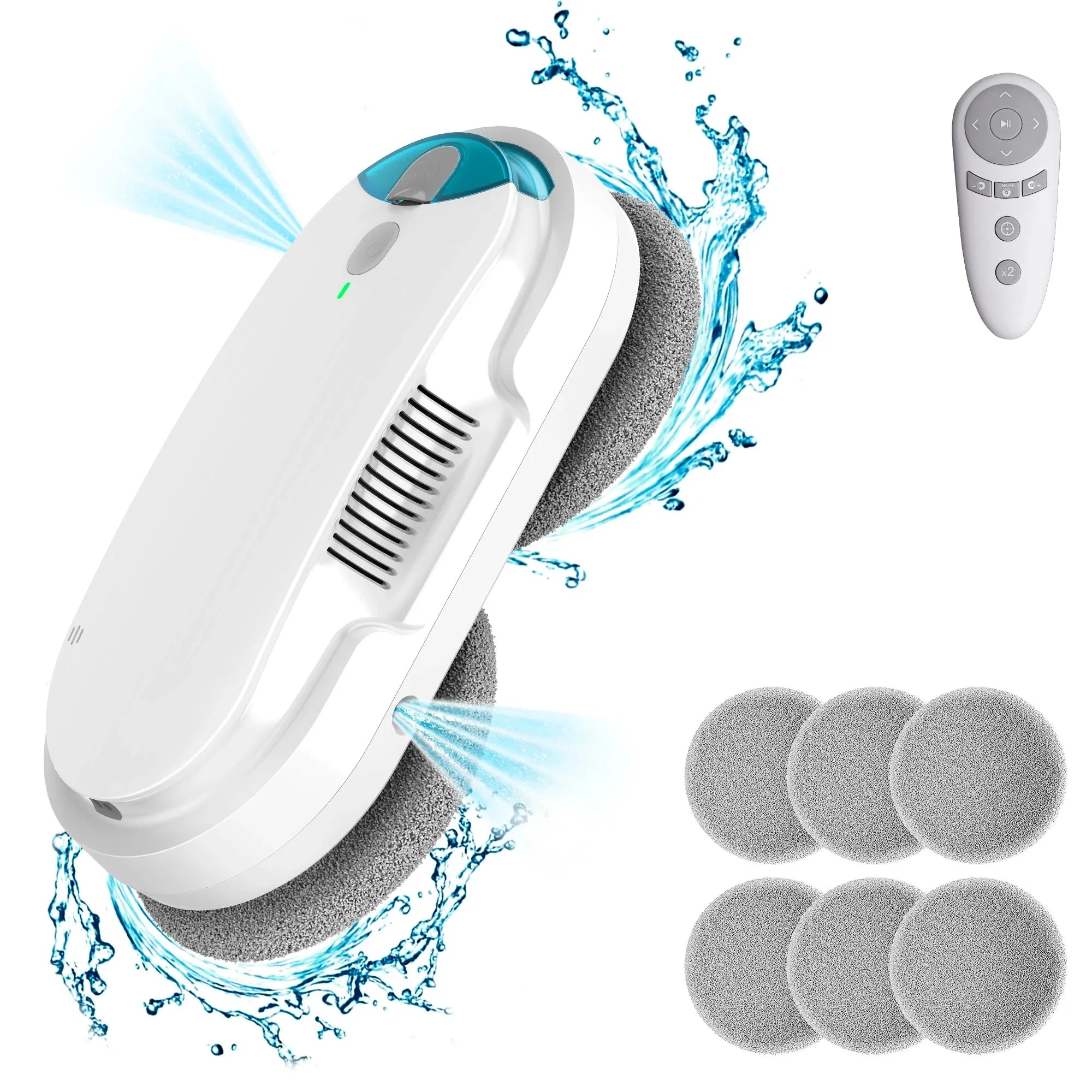 INSE Fensterputzroboter Automatische Wassersprühfunktion mit Fernbedienung Intelligenter Staubsauger für die Glasreinigung zu Hause
