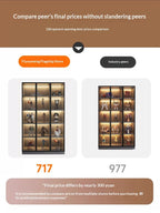 Vetrina Espositiva Personalizzabile con Porta in Vetro Temperato, Luce LED, Grande Capacità, Scomparti Multipli, Telaio in Alluminio, Eco-Friendly