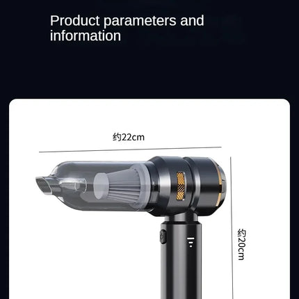Car Vacuum Cleaner, Portable Handheld Brushless Motor Cleaning Machine High Power Powerful Appliance Duster