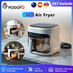 Friggitrice ad Aria Podofo 5L 1350W con Controllo Touch in Vetro