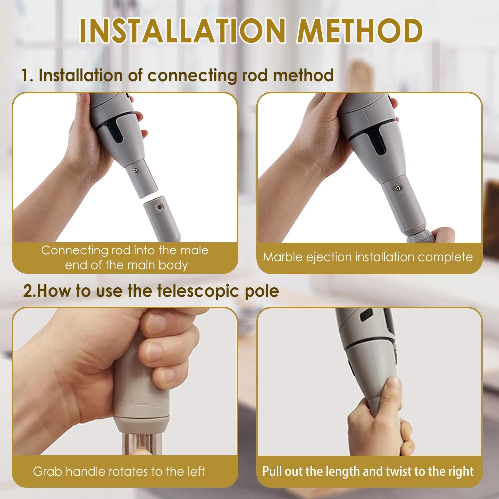 Elektrische Reinigungsbürste 10-in-1, rotierender elektrischer Scrubber für das ganze Haus mit Sprachsteuerung, Reinigungsgerät für Küche und Bad