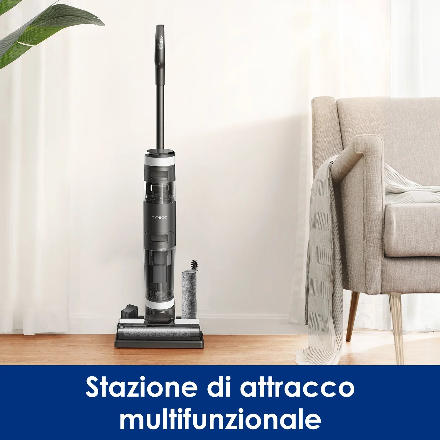 Tineco Floor One S3 Breeze Kabelloser Nass-/Trockensauger mit Wischfunktion, selbstreinigend, intelligentes Haushaltsgerät
