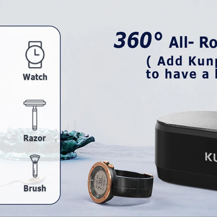 KUNPHY Pulitore per gioielli a ultrasuoni 12oz 46KHz Pulitore sonico professionale con funzionamento one-touch Pulitore sonico per anelli Occhiali