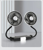 360 °   Ventilatore USB Rotante a Doppia Testa, Ventilatore di Raffreddamento a 3 Velocità per Auto e Casa, Ventilatori Silenziosi, Elettrodomestici