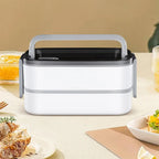 Lunchbox Thermobehälter 2-Schicht-Mahlzeit-Lunchbox mit Griff Auslaufsichere Salatschüssel für Schulreisen, Arbeit im Freien, Camping