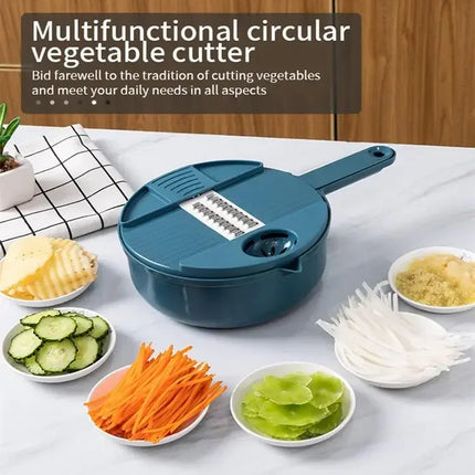 12 in 1 tritatutto per verdure multifunzionale patate tagliate manualmente affettatrice per ravanello grattugia utensili da cucina per hotel/commerciale