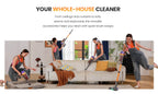 Erabros EV5 550W 70KPA Cordless Vacuum Cleaner with Ultra-Strong Suction Power, 80 Minutes Runtime, Smart Handheld Vacuum with 4 Modes