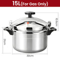 Aluminiumlegierungs-Druckkochtopf, explosionsgeschütztes Design, Doppelboden, schnelles Kochen, nur für Gasherde, verschiedene Kapazitäten optional, hitzebeständiger Bakelitgriff, Haushalts- und C-Druckkochtopf