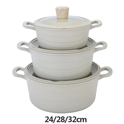 DONNOR 15 Pezzi Pentole e Padelle in Ceramica Set di Pentole Sane Antiaderenti Set da Cucina con Padella a Induzione RV JT530