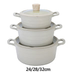 DONNOR 15 Pezzi Pentole e Padelle in Ceramica Set di Pentole Sane Antiaderenti Set da Cucina Set da Cucina con Padella a Induzione RV Set JT530