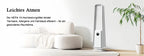 Ventilatore da tavolo ricaricabile con oscillazione, 3 velocità, USB, silenzioso, alimentato a batteria Bianco Verde