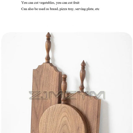 French Vintage Cutting Board Premium Handmade Black Walnut Cutting Board with Natural Texture Durable, Polished, Smooth, No Rough Edges
