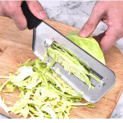 Affettatrice per Verdure in Acciaio Inox, Utensile Multifunzione per Tagliare e Sminuzzare Cavolo, Lattuga, Carote e Cipolle per Preparazione in Cucina