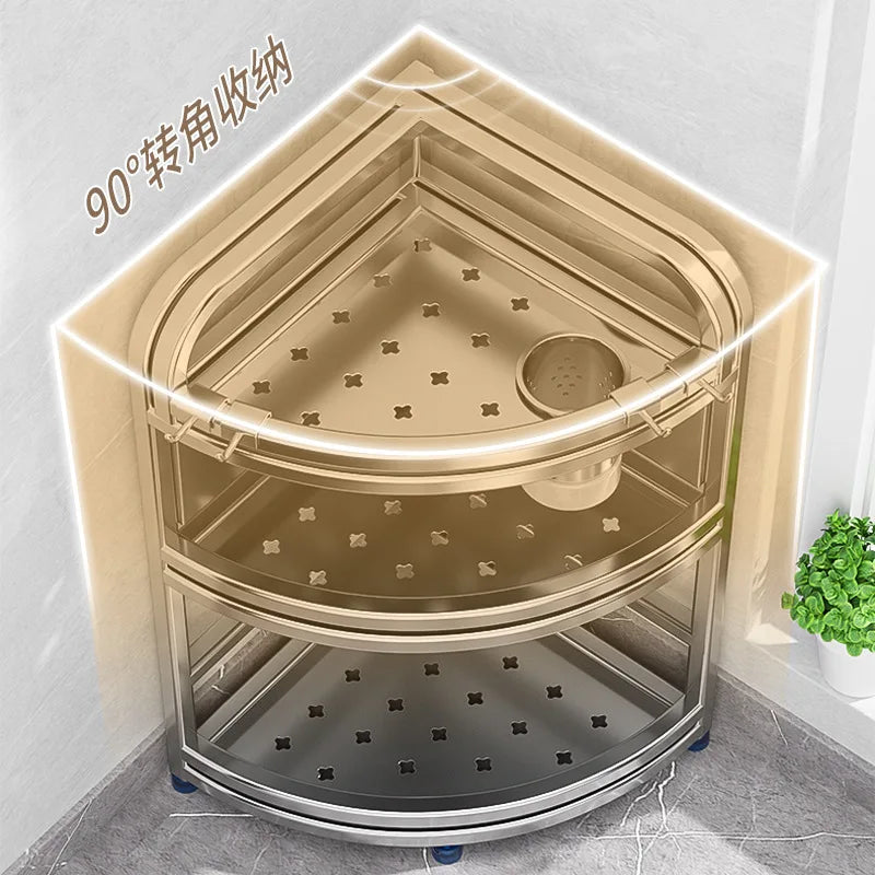 Mensola angolare da cucina, supporto angolare in acciaio inox, porta coltelli per condimenti e spezie, montaggio a parete per uso domestico