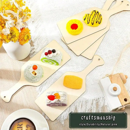 Mini tagliere in legno per salumi, con manico, piccolo tagliere da cucina, utensile da cucina, vuoto