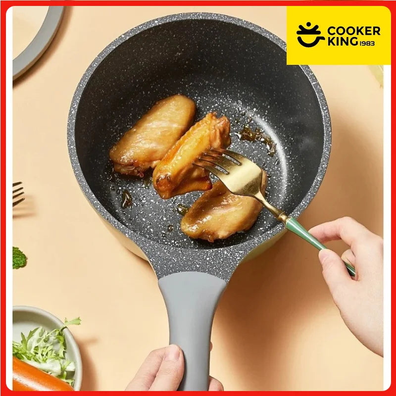 COOKER KING Pentola per il latte Padella antiaderente Micro pressione Rivestimento in pietra medica Pentola per alimenti per bambini Latte caldo Tagliatelle istantanee Pan Mini Pentola