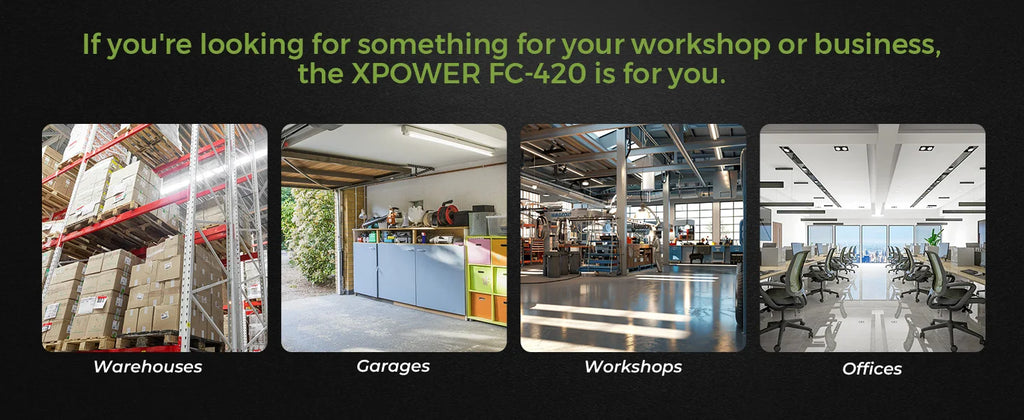 Ventilatore Industriale XPower FC-420 ad Alta Velocità per Ambienti Interi con Timer
