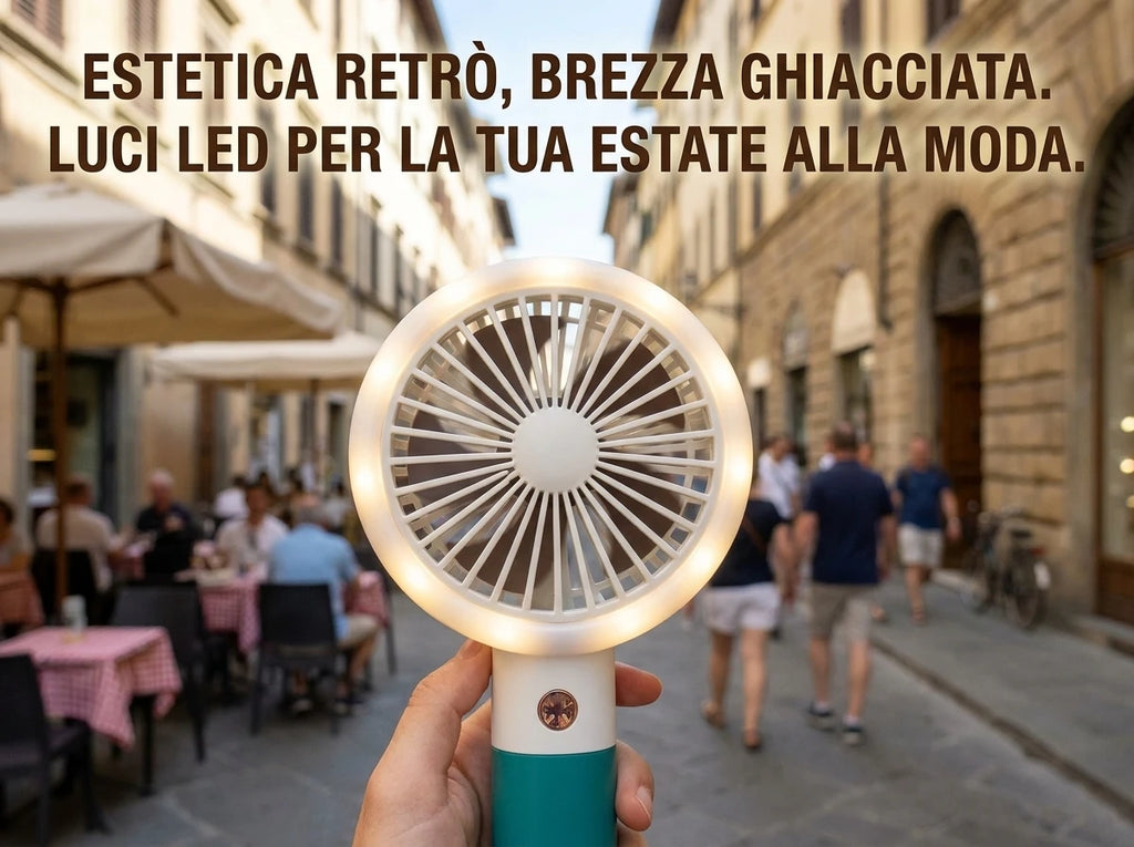 Retro Mini-Handventilator, wiederaufladbar über USB, 3 Windgeschwindigkeiten, batteriebetrieben, Tischventilator, geeignet für Zuhause, Büro, Schlafzimmer, Reisen und Outdoor.