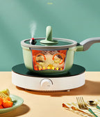 COOKER KING Pentola per il latte Padella antiaderente Micro pressione Rivestimento in pietra medica Pentola per alimenti per bambini Latte caldo Tagliatelle istantanee Pan Mini Pentola