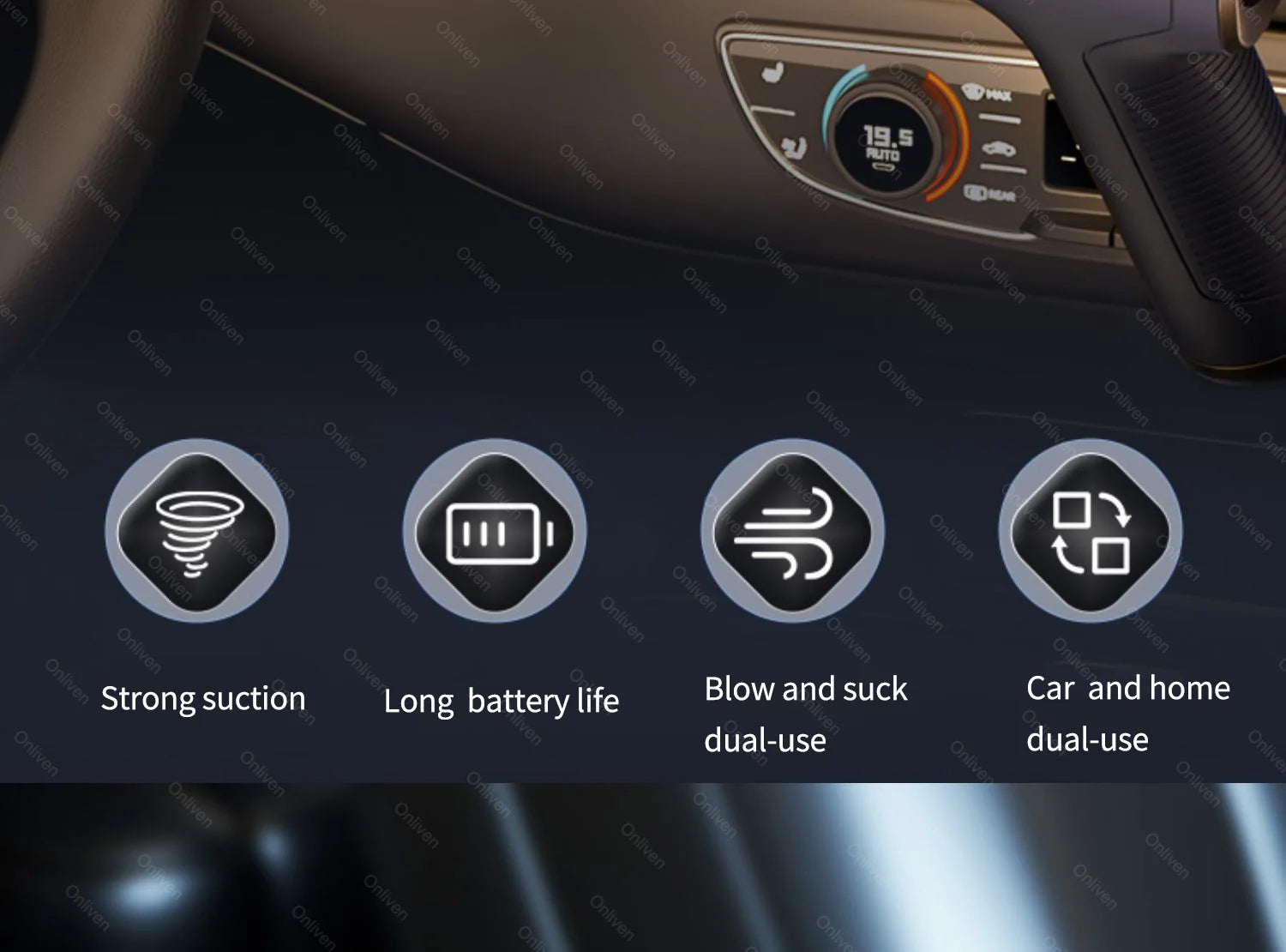 SZUK 98000PA Auto-Staubsauger Mini Leistungsstarke Reinigungsmaschine Starke Saugkraft Drahtloser Handstaubsauger für Zuhause und Auto