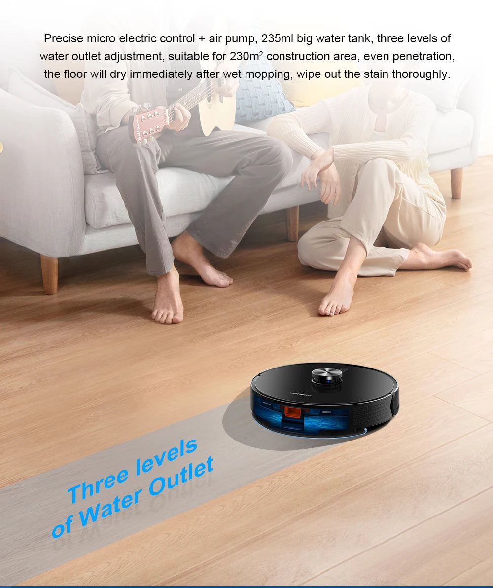 (codice promozionale: AEGG66)  Aspirapolvere robot ibrido Liectroux X6,navigazione laser Lidar,6500 pa,mappa multi-piano,pulizia a umido a forma di Y,zona vietata APP,area selettiva,riprendi punto di interruzione