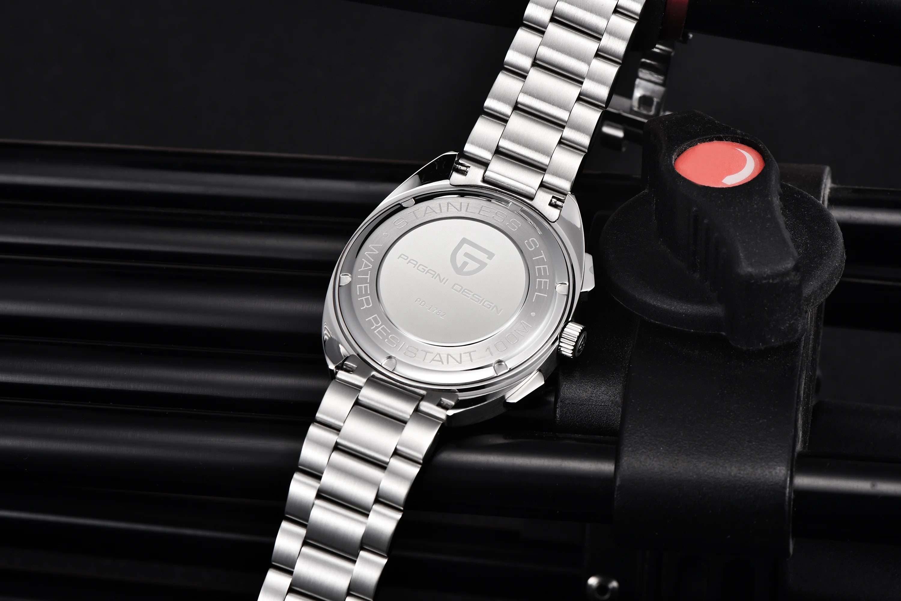 PAGANI DESIGN Orologio da polso al quarzo uomo Retro Panda Cronografo Vetro zaffiro