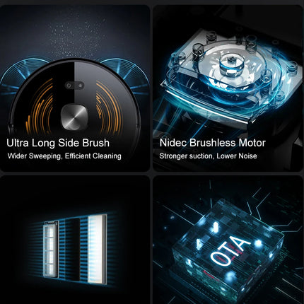 ABIR K30 Robot Vacuum Cleaner, Auto-Emptying Station, Lidar Laser, 6500PA Suction, Multi-Floor Mapping, Wet and Dry Appliance for Smart Home