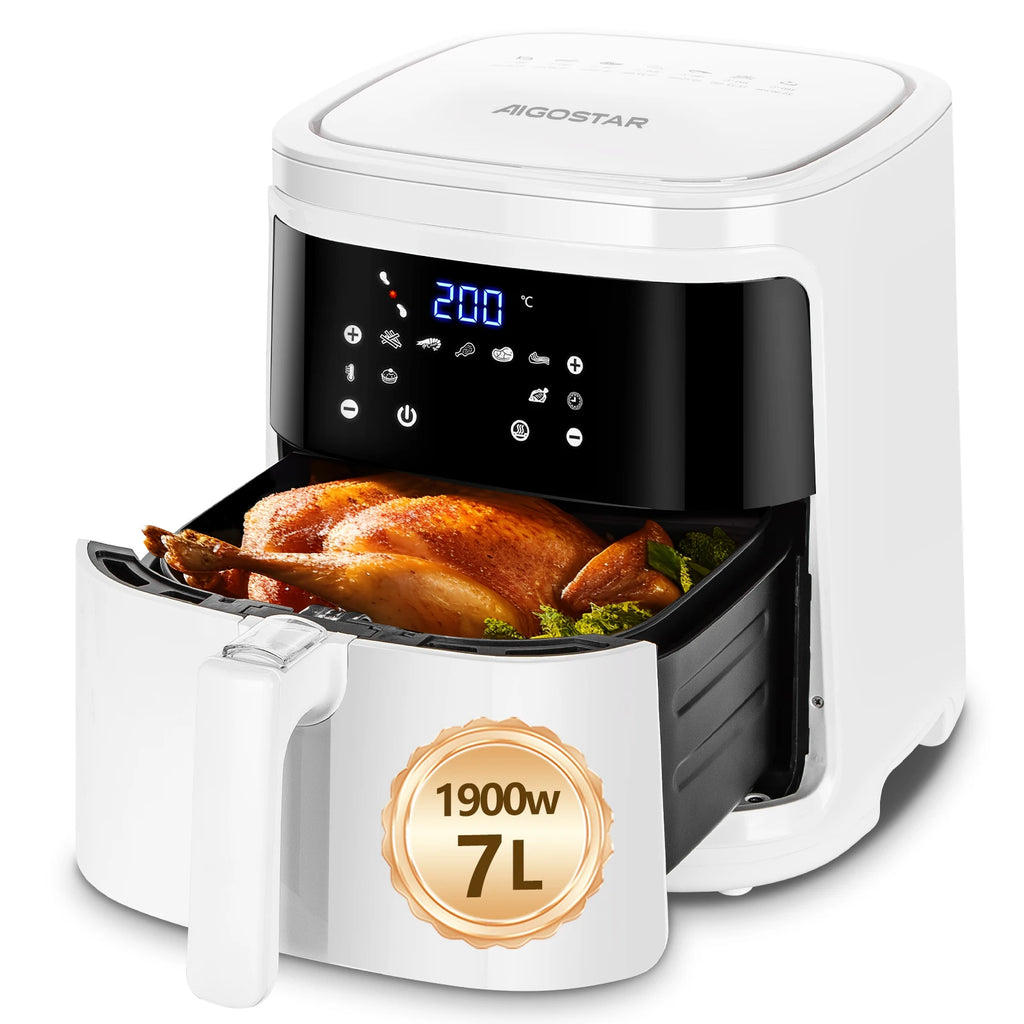 Aigostar White Cube 7L 1900W Friggitrice ad Aria Intelligente con Controllo App e WiFi