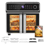 Friggitrice ad Aria EMPHSISM AFTO-2307DT 23L 2400W Doppia Zona Acciaio Inox