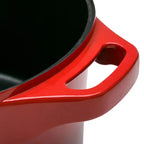 Pentola per zuppa domestica Pentola smaltata con coperchio Smalto ceramico Resistente al calore Due orecchie Pentola antiaderente Fornello a induzione a gas Utensili da cucina