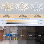 Jelena Ventilatore da soffitto intelligente con luci Telecomando 6 velocità Ventilatore moderno a LED Lampada da cucina Camera da letto Ventilatore domestico