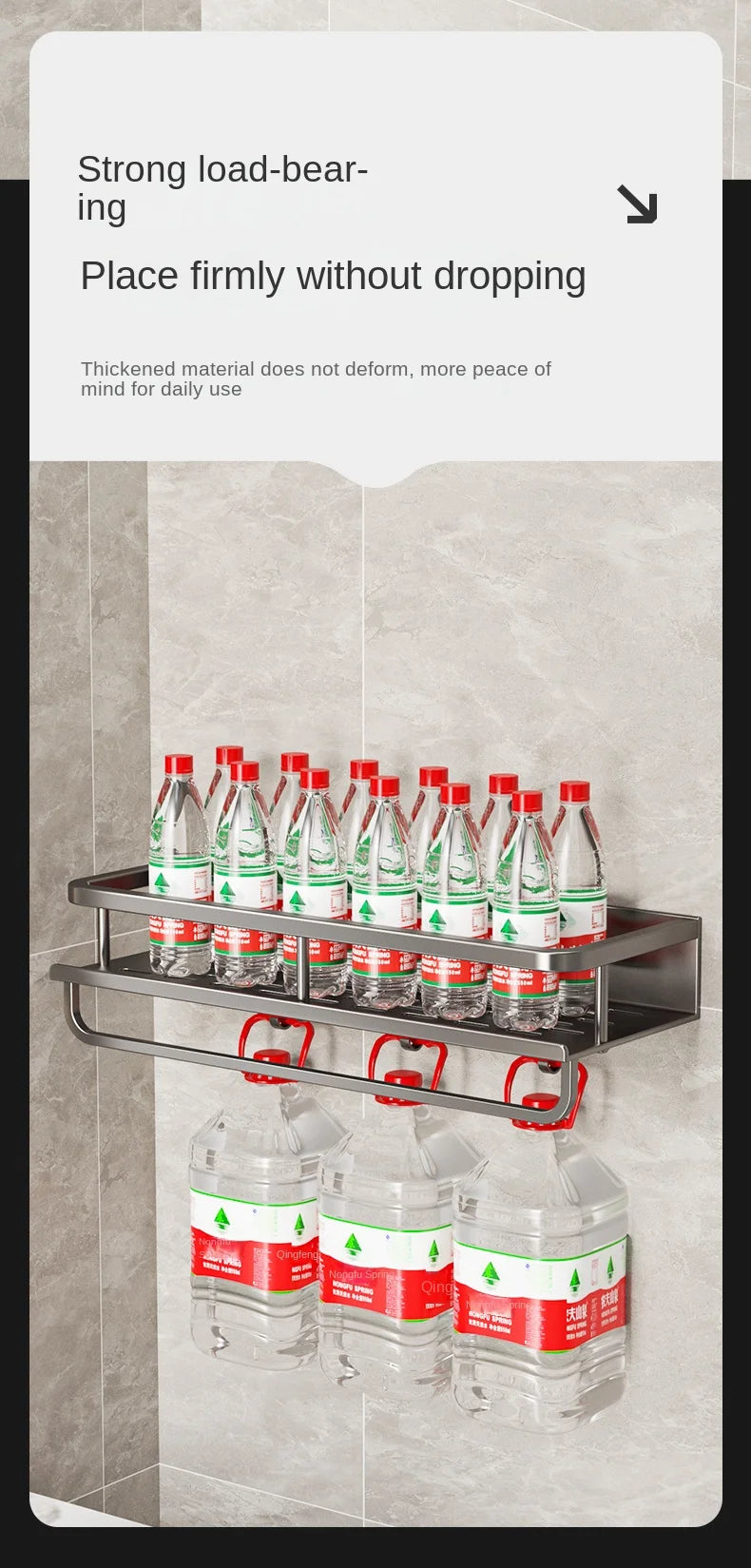 Scaffale di stoccaggio multifunzionale da cucina di lusso leggero, portaspezie a parete, condimento senza fori, portaoggetti da parete in acciaio inossidabile