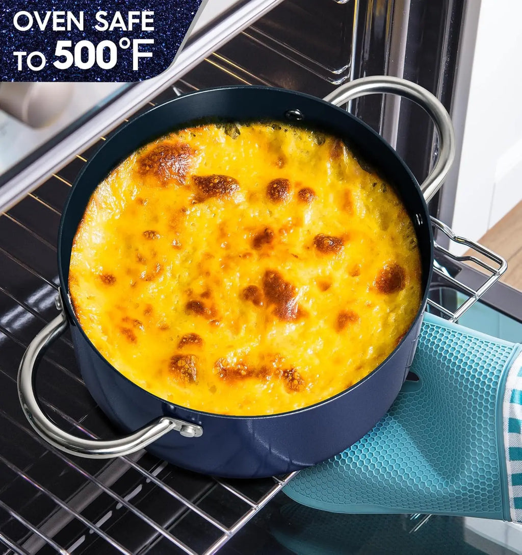 MICHELANGELO 6-Quart Keramik-Antihaft-Topf mit Deckel – PFAS-frei, backofen- und spülmaschinenfest, gleichmäßige Wärmeverteilung für einfaches Kochen