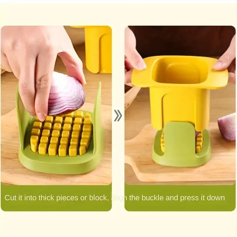 Multifunktionaler Gurken- und Kartoffelhobel für den Haushalt, manueller Zwiebelhacker, Küchenwerkzeuge, Gemüseschneider, Pommes Frites-Schneider