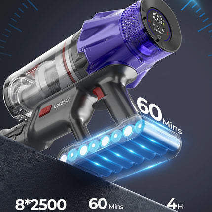 Laresar V7 500W 50000PA Cordless Vacuum Cleaner with Suction Power Portable Smart Home Appliance Removable Battery Dust Cup