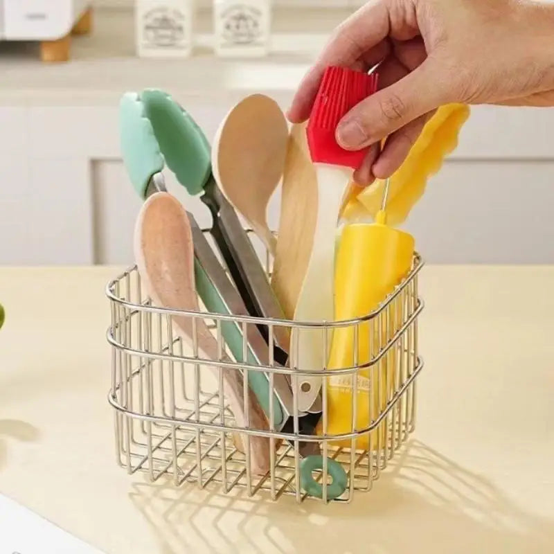 1Pc Cipolla Zenzero Aglio Scaffale Da Cucina Appeso A Parete Condimenti Spezie Verdura Frutta Rack di Stoccaggio Cestino di Scarico A Parete Punch-Free