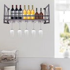 Scaffale portaoggetti a parete in metallo, portabottiglie da Bar, supporto per cucina ristorante bagno