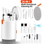 20 in 1 Set di strumenti per la pulizia della tastiera del computer portatile Cuffie per fotocamera digitale Kit per la pulizia del telefono cellulare Auricolari Penna per la pulizia Estrattore per copritasti