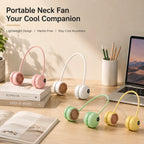 Ventilatore da collo senza pale Dual-Turbo a 5 velocità USB-C, portatile, in silicone, silenzioso, ricaricabile, 165g